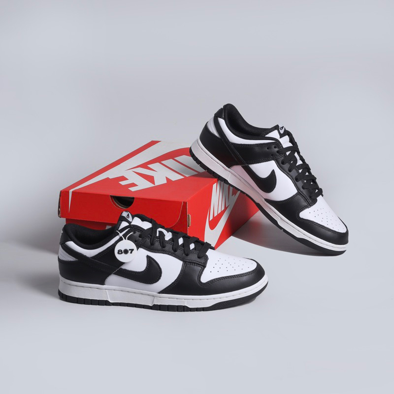 dunk low black white panda